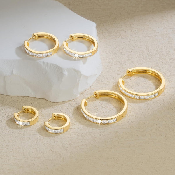 Gold Hoop Earrings 14K Gold Earrings for Women - KARMARKA