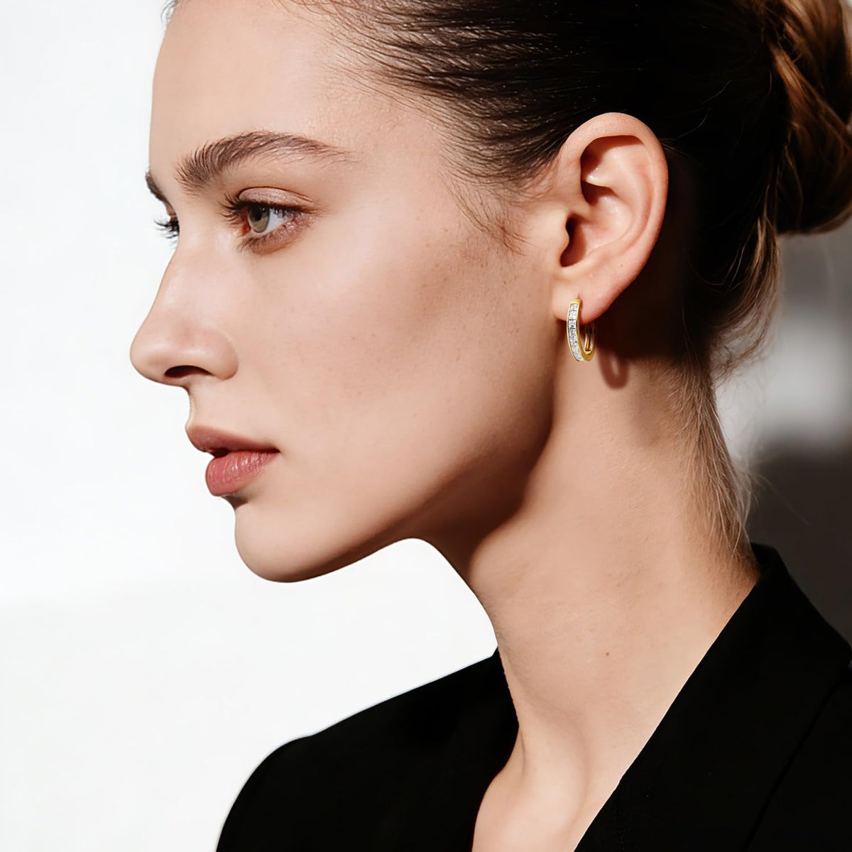 Gold Hoop Earrings 14K Gold Earrings for Women - KARMARKA