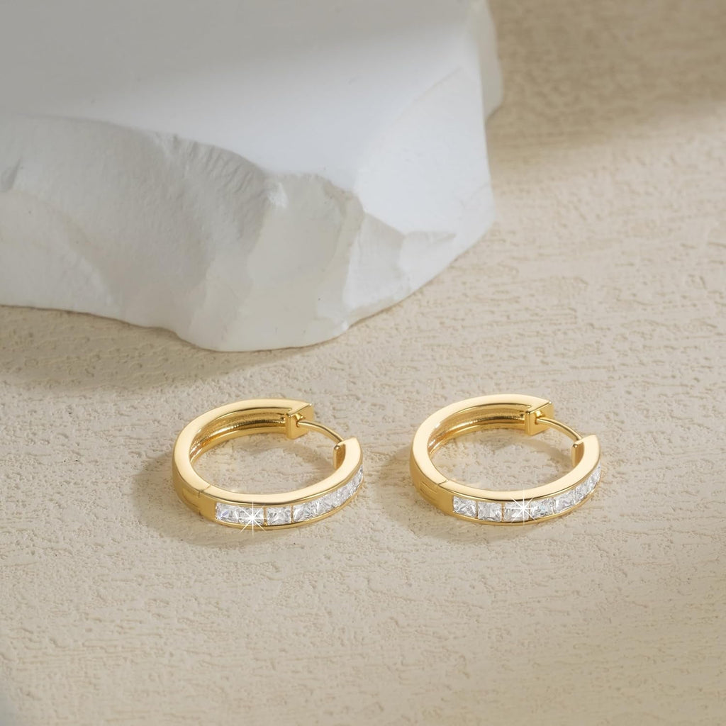 Gold Hoop Earrings 14K Gold Earrings for Women - KARMARKA