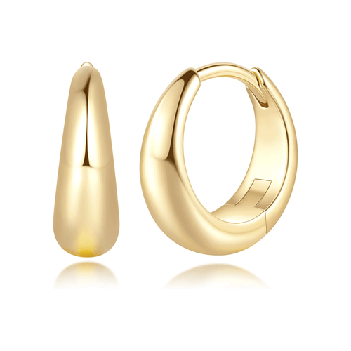 Gold Hoop Earrings for Women 14K Gold Earrings for Women - KARMARKA