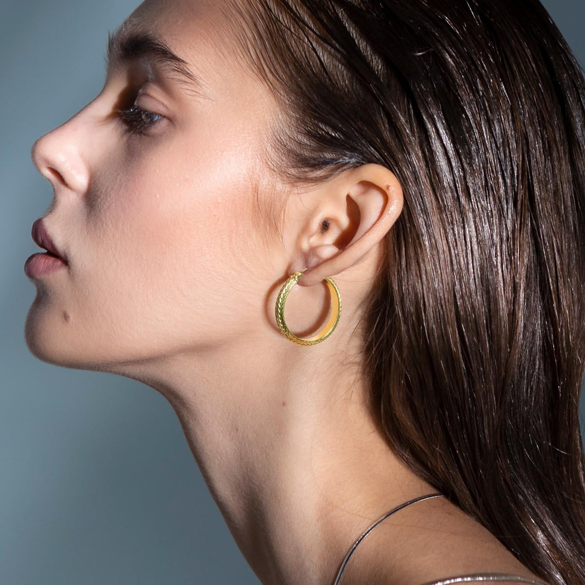 Gold Hoop Earrings for Women 14K Gold Earrings for Women - KARMARKA