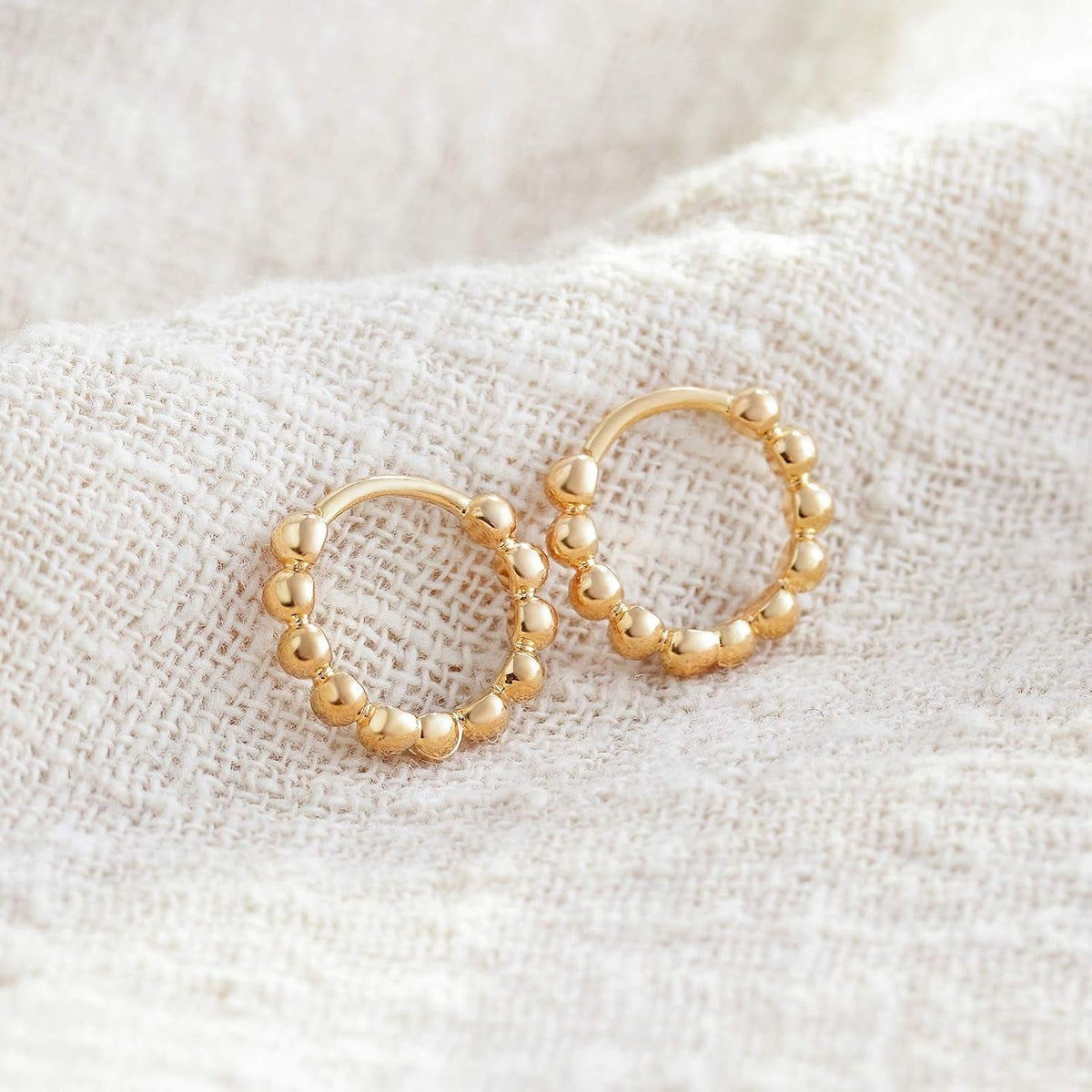 Gold Huggie Hoop Earrings 14K Gold Plated Dainty Small Simple Hypoallergenic Jewelry Gift for Women - KARMARKA