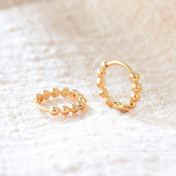 Gold Huggie Hoop Earrings 14K Gold Plated Dainty Small Simple Hypoallergenic Jewelry Gift for Women - KARMARKA