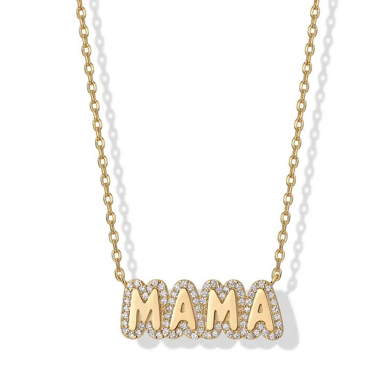 Gold Plated Mom Necklace for Women | Mama Pendant Gift - KARMARKA
