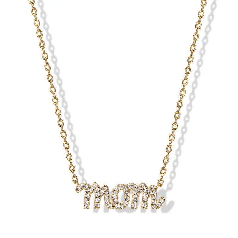 Gold Plated Mom Necklace for Women | Mama Pendant Gift - KARMARKA