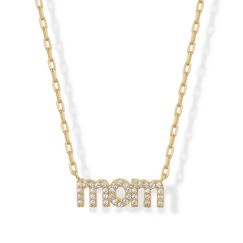 Gold Plated Mom Necklace for Women | Mama Pendant Gift - KARMARKA