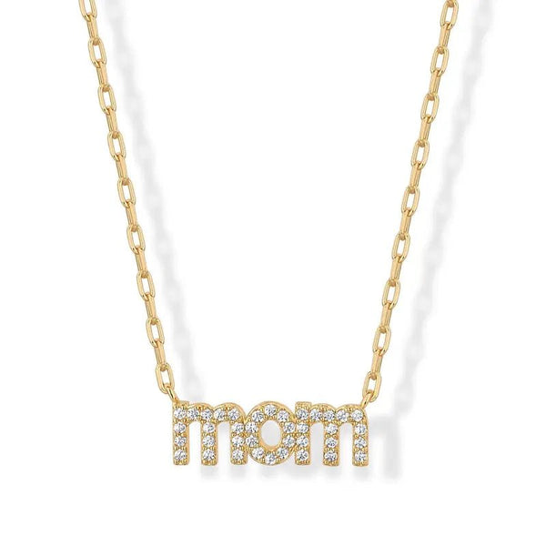 Gold Plated Mom Necklace for Women | Mama Pendant Gift - KARMARKA