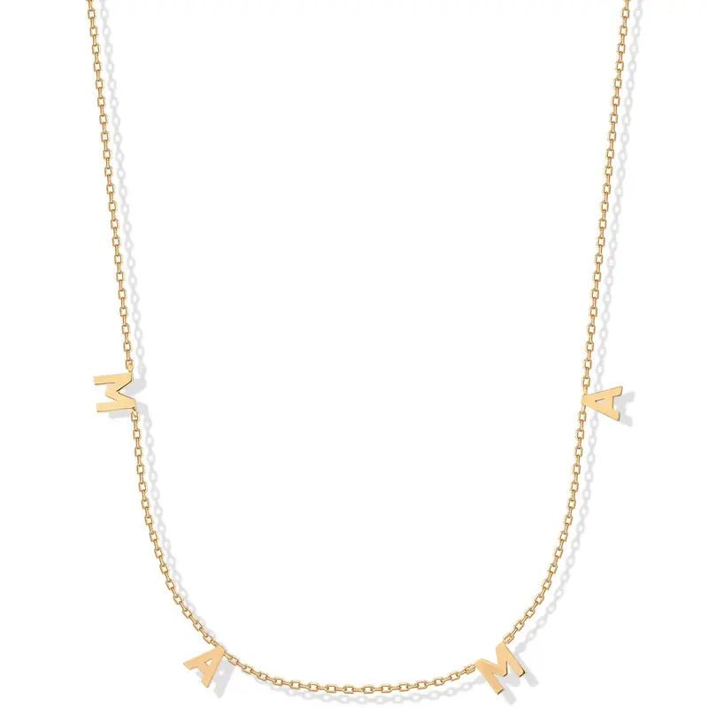 Gold Plated Mom Necklace for Women | Mama Pendant Gift - KARMARKA