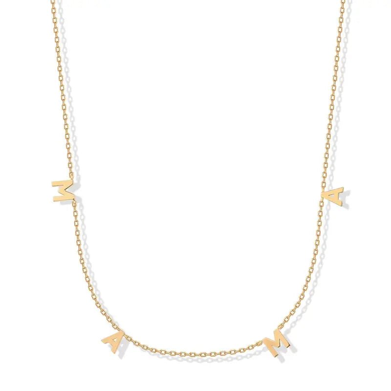 Gold Plated Mom Necklace for Women | Mama Pendant Gift - KARMARKA