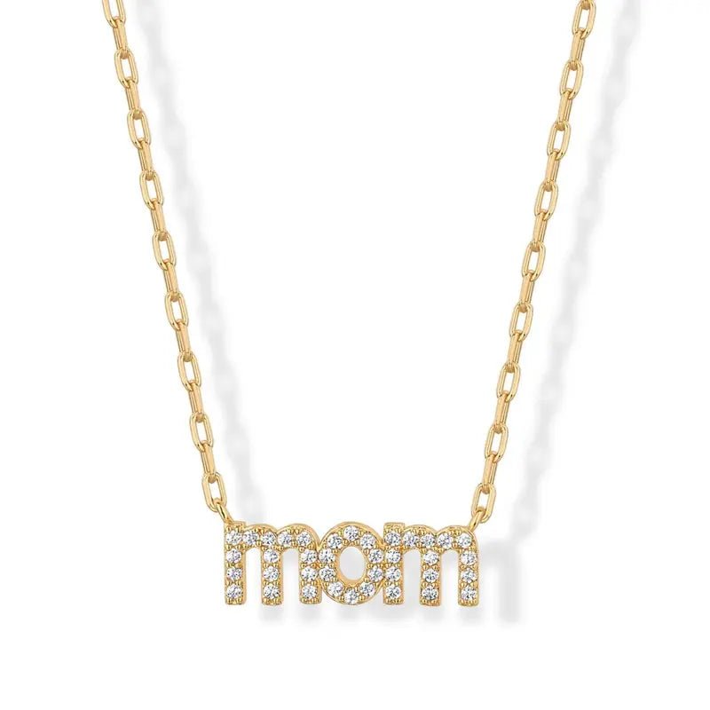 Gold Plated Mom Necklace for Women | Mama Pendant Gift - KARMARKA