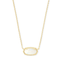Gold-Tone Opal Pendant Necklace for Women – Elegant Geometric Statement Chain - KARMARKA