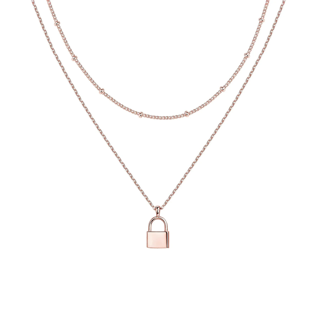 14K Gold Plated Layering Necklaces for Women, Cute Motif Pendants