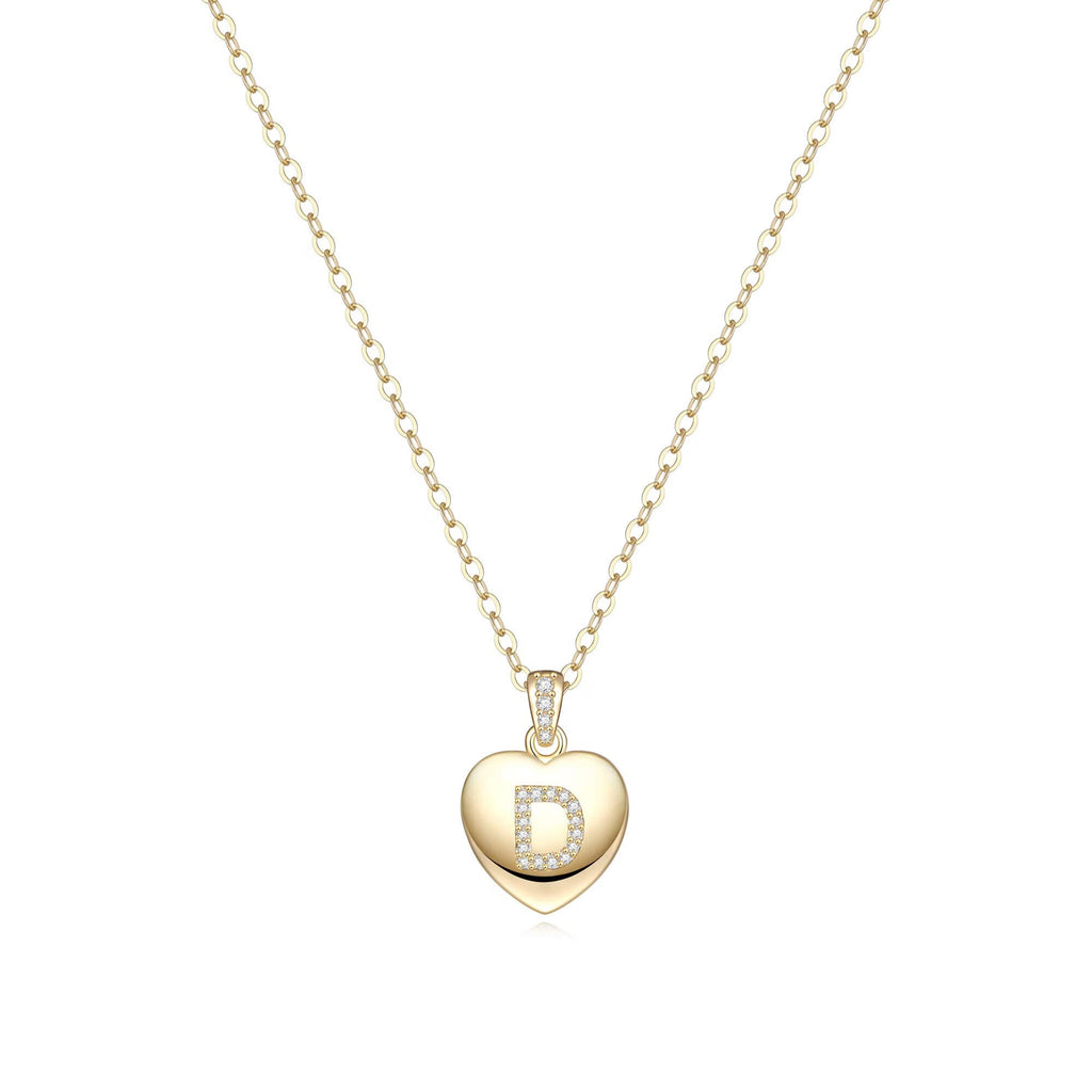Initial Necklace for Women 14K Gold Plated Cubic Zirconia Letter Pendant Necklace for Women Birthday Christmas Mothers Day Gifts - KARMARKA