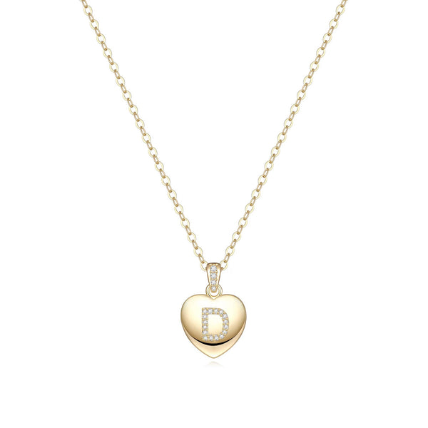 Initial Necklace for Women 14K Gold Plated Cubic Zirconia Letter Pendant Necklace for Women Birthday Christmas Mothers Day Gifts - KARMARKA
