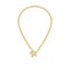 Gold Hammered Star Chunky Necklaces for Women Vintage Jewelry
