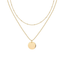 14K Gold Plated Layering Necklaces for Women, Cute Motif Pendants
