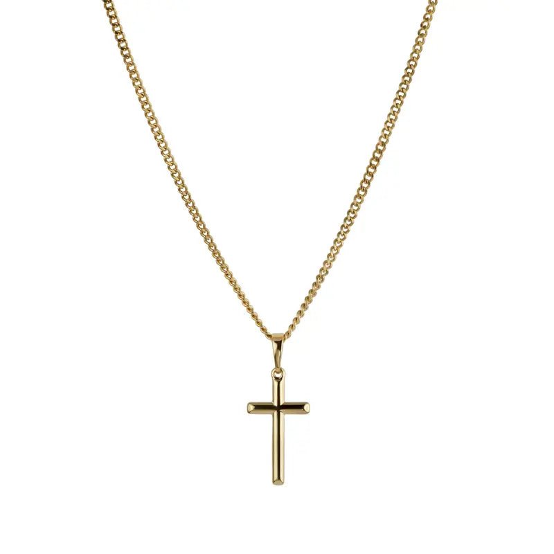 Minimal Cross Necklace - 14K Gold-Plated - KARMARKA Main image