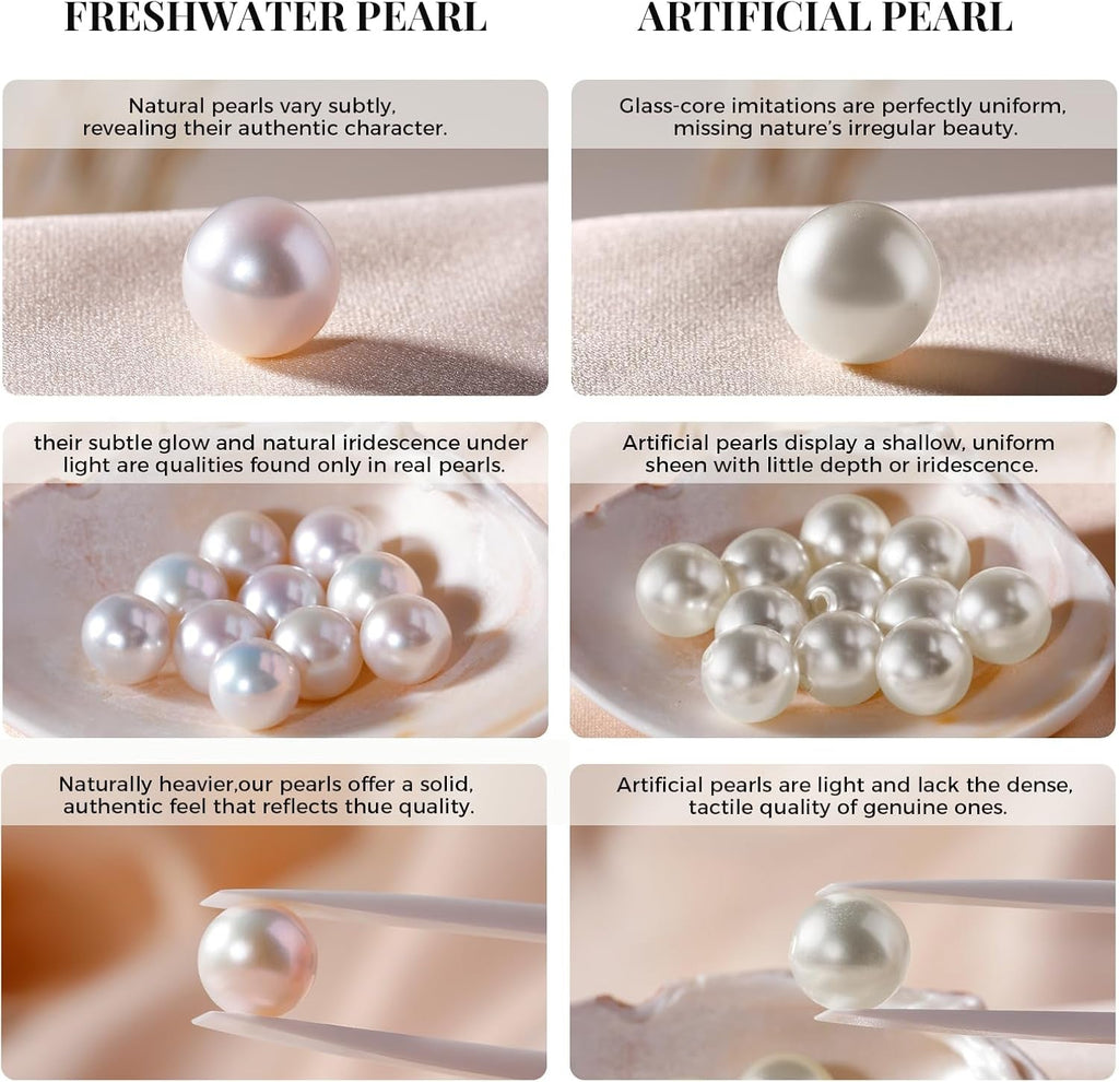 Pearl Earrings for Women 925 Sterling Silver Post Drop Earrings - KARMARKA