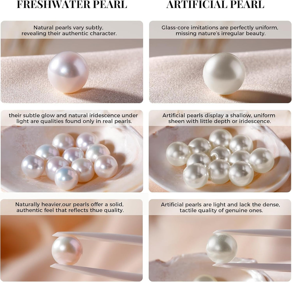 Pearl Earrings for Women 925 Sterling Silver Post Drop Earrings - KARMARKA