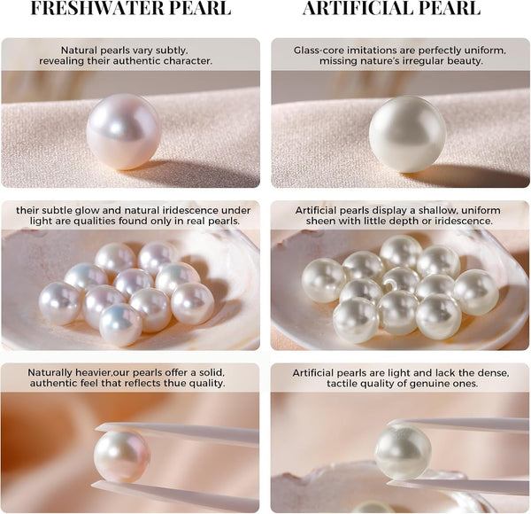 Pearl Earrings for Women 925 Sterling Silver Post Drop Earrings - KARMARKA