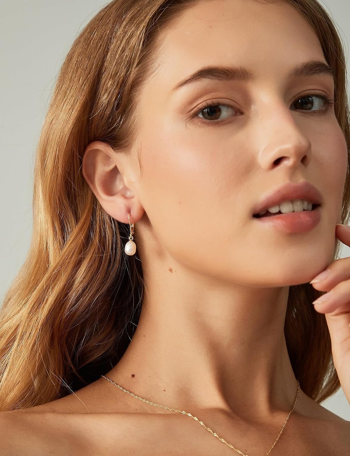 Pearl Earrings for Women 925 Sterling Silver Post Drop Earrings - KARMARKA