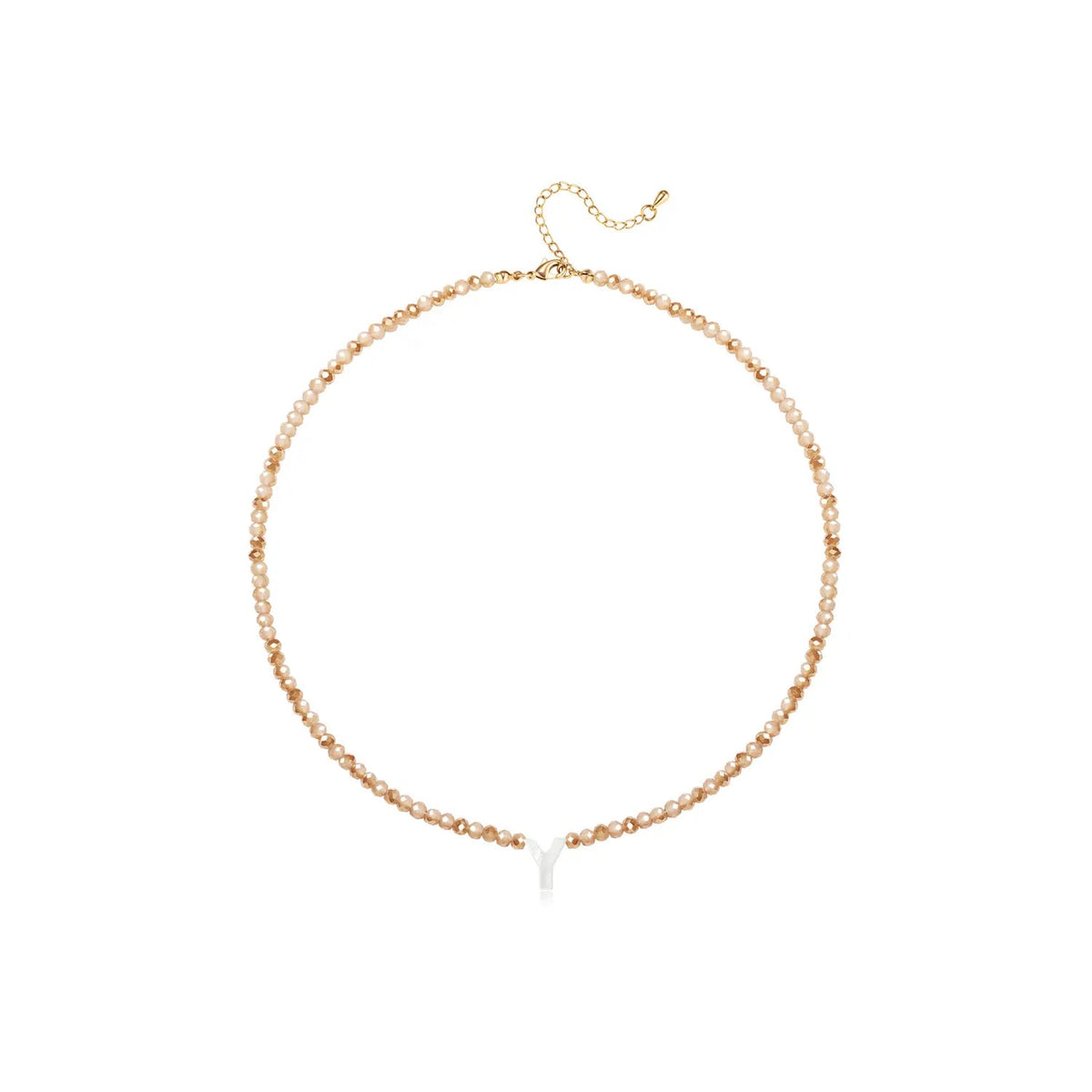 Pendant Necklaces for Women Initial Choker Necklace Beaded Shell Letter Bracelet Trendy Tiny A-Z Simple Jewelry - KARMARKA