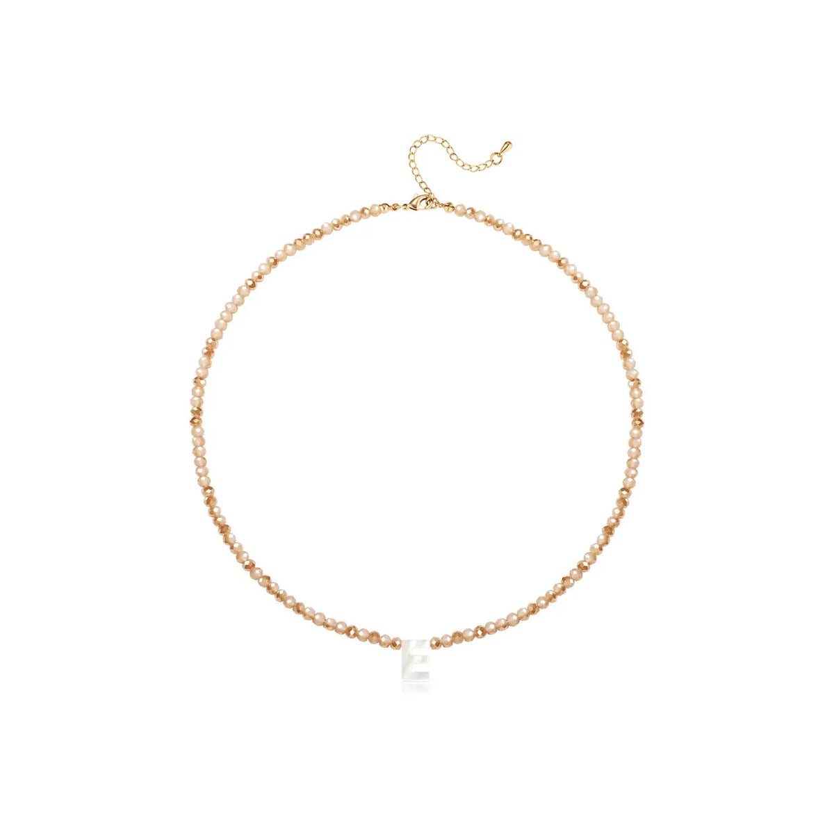 Pendant Necklaces for Women Initial Choker Necklace Beaded Shell Letter Bracelet Trendy Tiny A-Z Simple Jewelry - KARMARKA