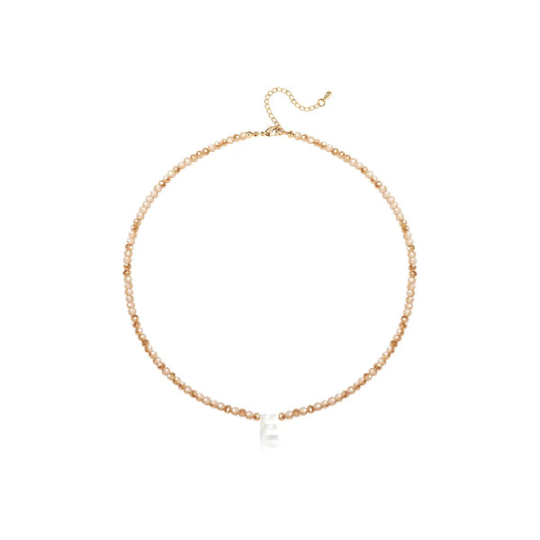 Pendant Necklaces for Women Initial Choker Necklace Beaded Shell Letter Bracelet Trendy Tiny A-Z Simple Jewelry - KARMARKA