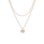 Rose Gold Butterfly Double-Layer Necklace - KARMARKA