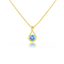 Sterling Silver Birthstone Infinity Necklace – Dainty Diamond Pendant for Women