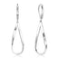 Silver Teardrop Leverback Earrings for Women – 14K Gold Plated Twisted Waterdrop Dangle Earrings - KARMARKA