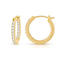 14K Gold Plated Hoop Earrings for Women, CZ Hoop Earrings