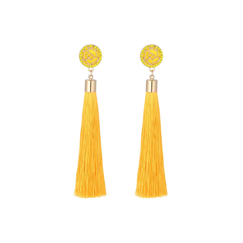 Colorful Boho Tassel Earrings – Long Dangle Statement Jewelry for Women