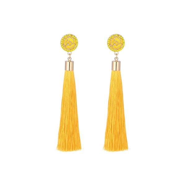Colorful Boho Tassel Earrings – Long Dangle Statement Jewelry for Women