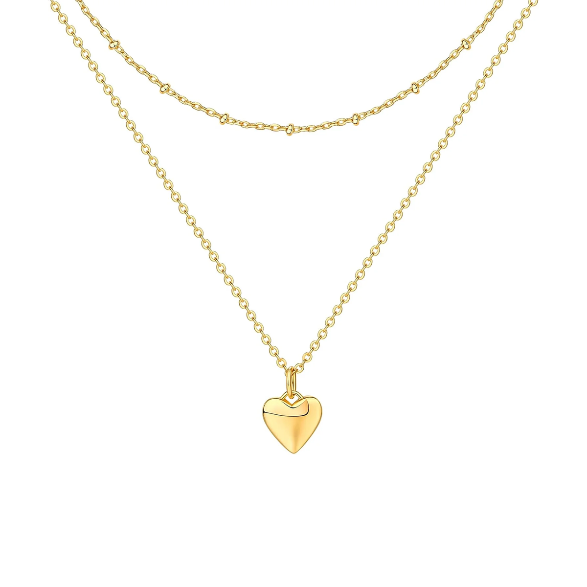 14K Gold Plated Layering Necklace for Women – Cute Motif Pendant Dainty Jewelry Main image