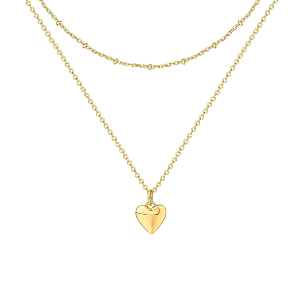 14K Gold Plated Layering Necklace for Women – Cute Motif Pendant Dainty Jewelry