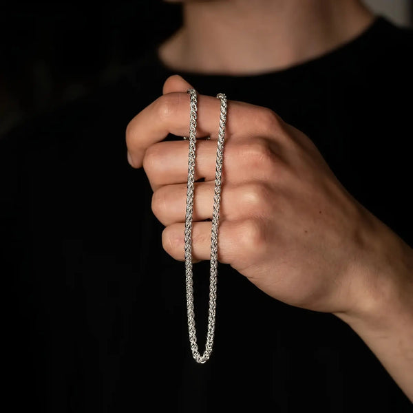 Stainless Steel Wheat Chain for Men, 2.5Mm Mens Chain Necklaces for Men, Boys and Women 16-24 Inch, Christmas Gifts - KARMARKA