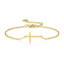 14K Gold Bracelets for Women Gold Bracelet for Womens Reliable Dainty Cross Bracelet for Womens Thin Charm Trendy Cross Bracelets for Women