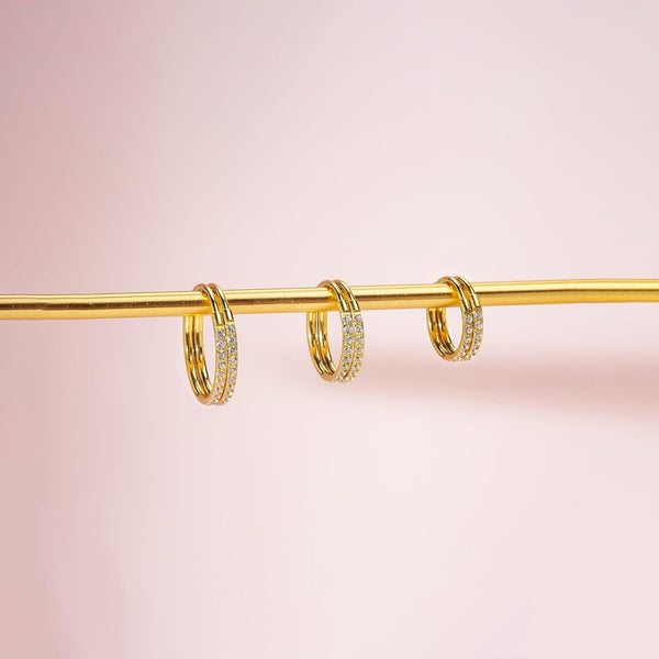 Titanium Slim Huggie Hoop Earrings, Hypoallergenic - KARMARKA