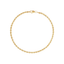 10K Yellow Gold 2.5Mm Glitter Rope Bracelet,7.5"