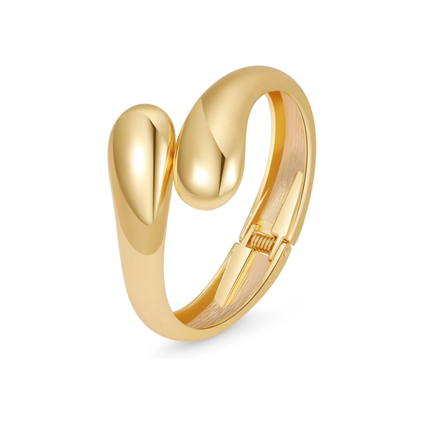 Bangle Bracelets for Women | 14K Gold Plated Trendy Wide Bracelets