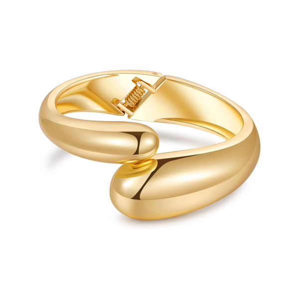 Bangle Bracelets for Women | 14K Gold Plated Trendy Wide Bracelets