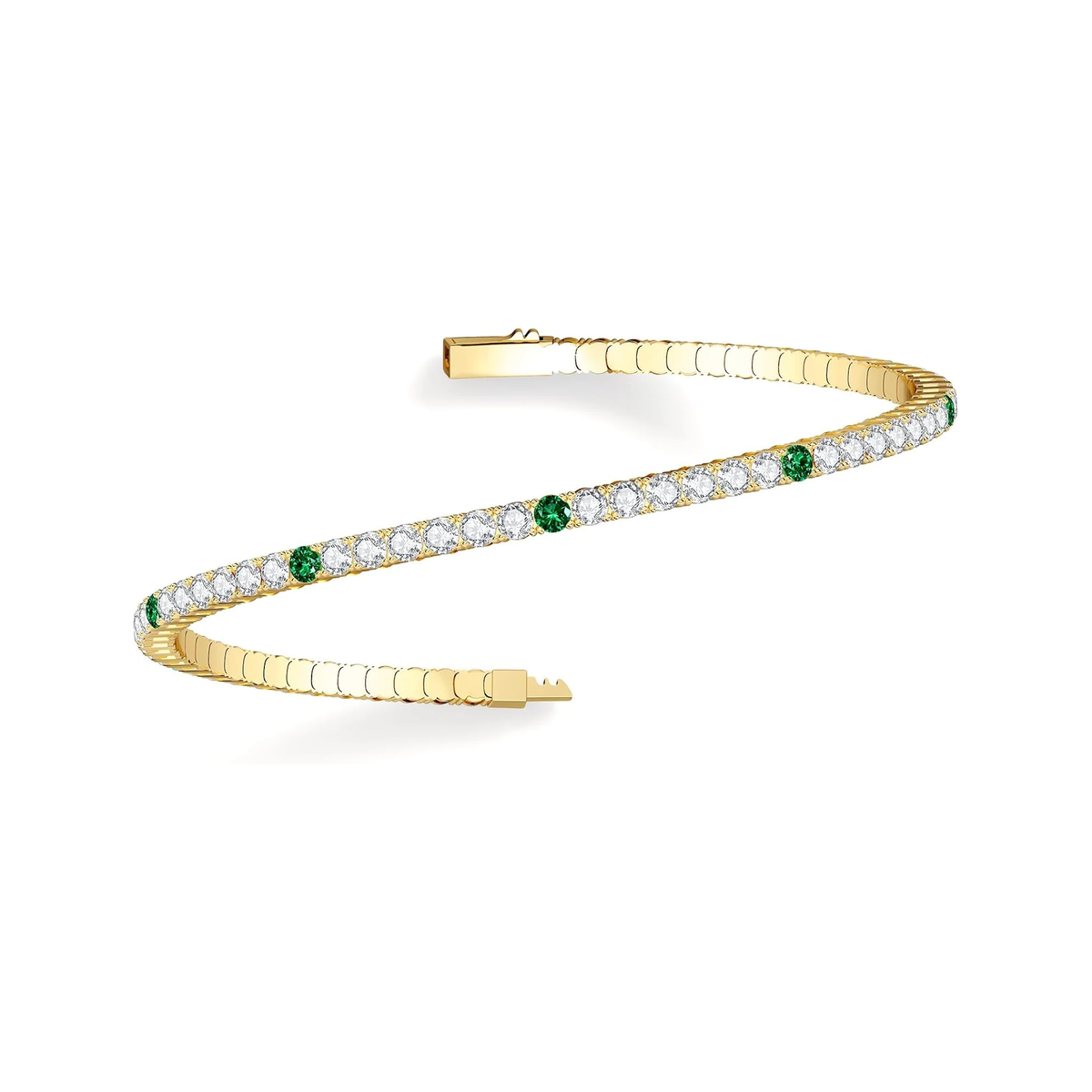 Tennis Bracelets for Women Non Tarnish, Flexible Gold Bangle Bracelets