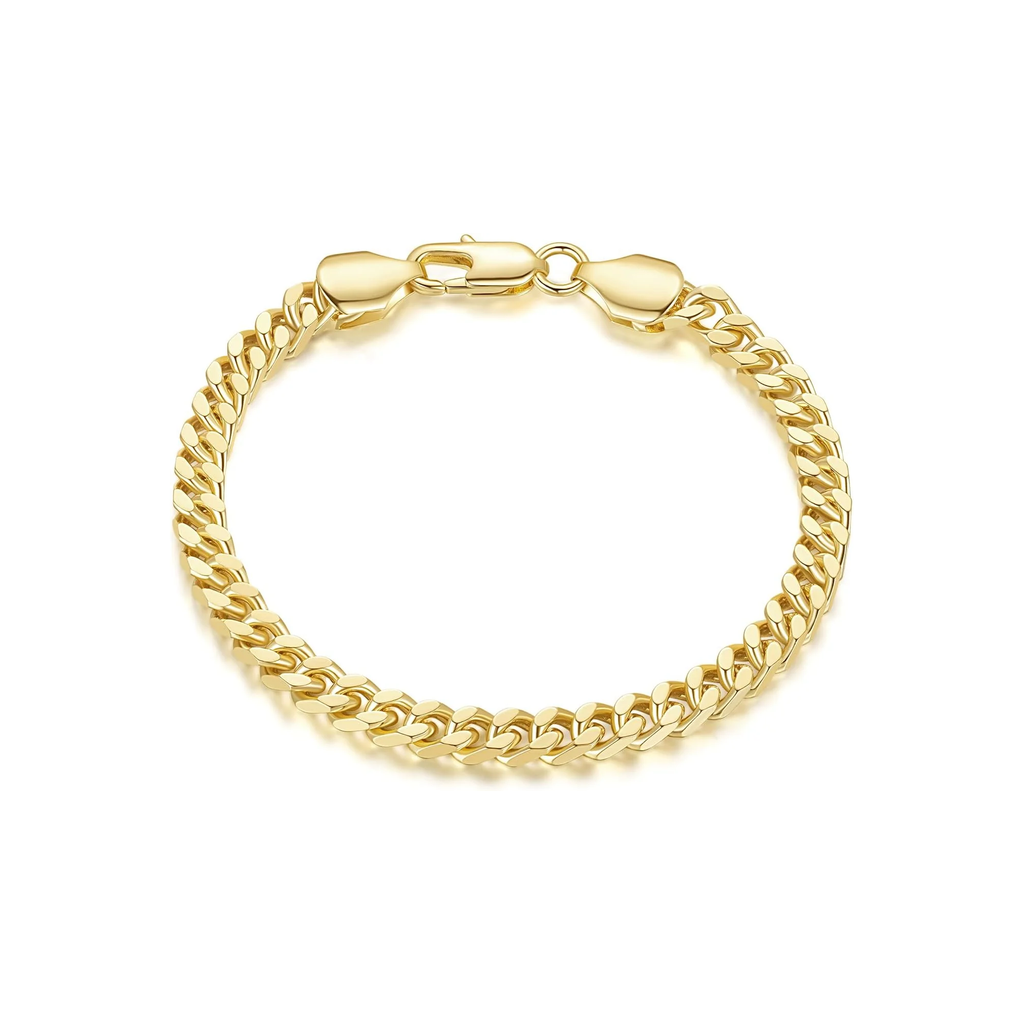 14K Gold Bracelets for Women Men 4.7Mm Cuban Bracelet for Women