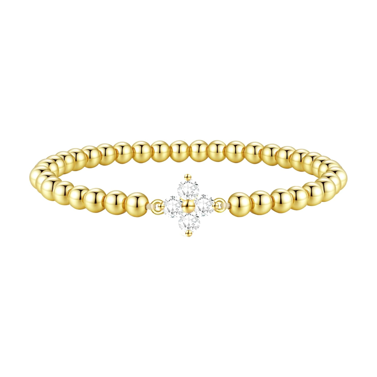 Birthstone Gold Bracelets for Women Trendy Clover Charm Bracelets Main image