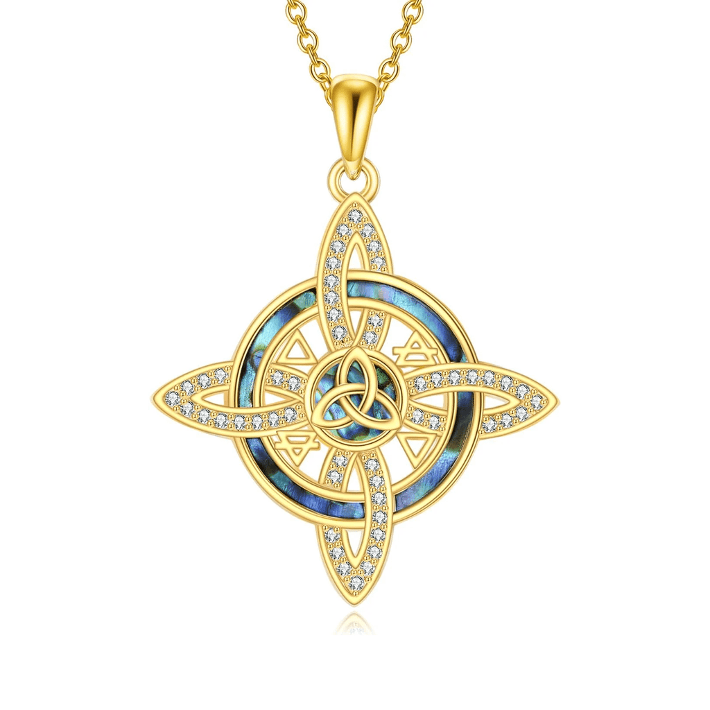 Witches Knot Necklace S925 Sterling Silver Nudo De Bruja Witch Knot Pendant Necklaces Triquetra Protection Jewelry Gifts for Women - KARMARKA