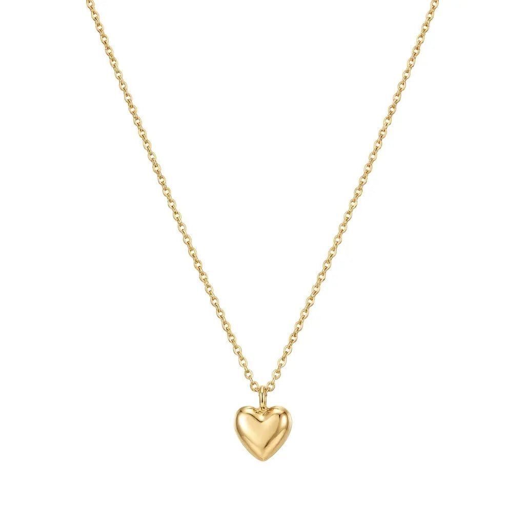 Women’s Dainty Heart Necklace – 16"+2" Extender, Minimalist Layered Chain - KARMARKA Main image