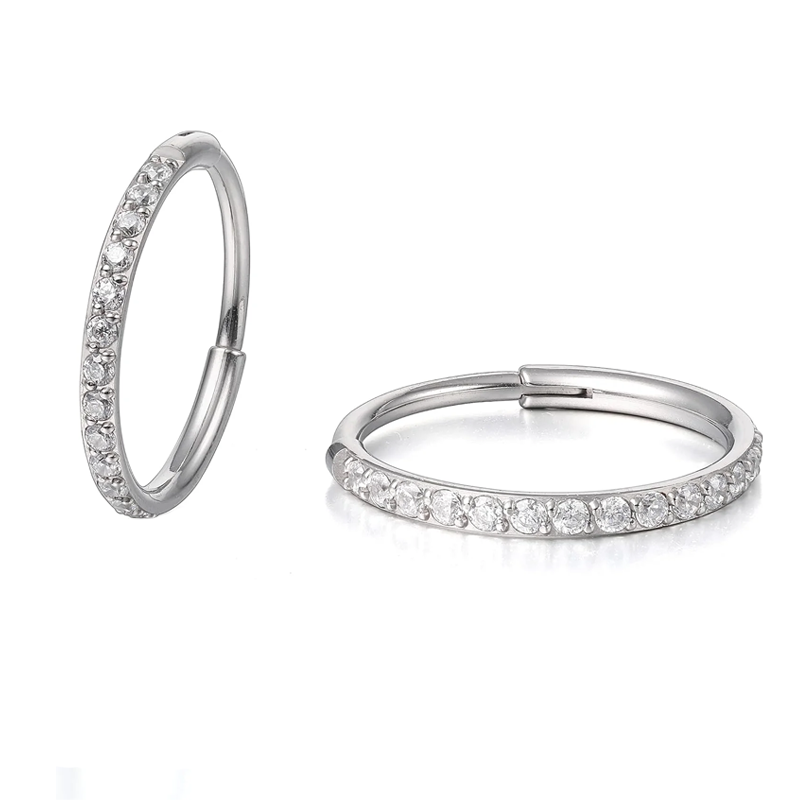 G23 Titanium Slim Huggie Hoop Earrings, Hypoallergenic Main image